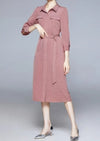 Vintage 40s Old School Dress Ružové