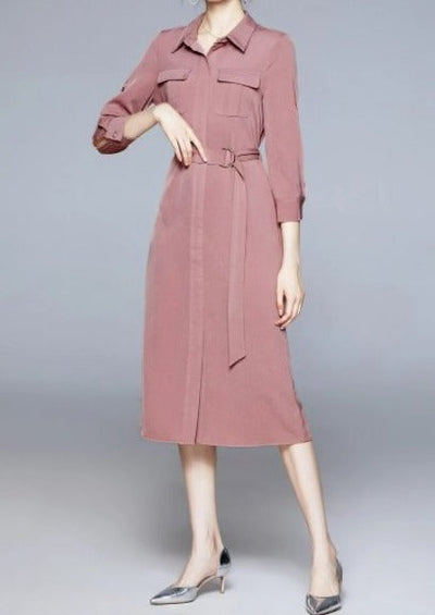 Vintage 40s Old School Dress Ružové