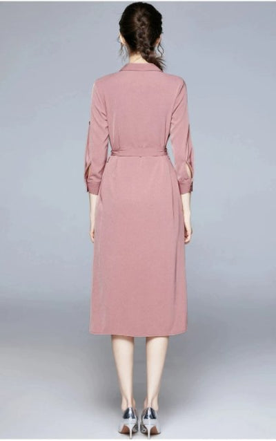 Vintage 40s Old School Dress Ružové