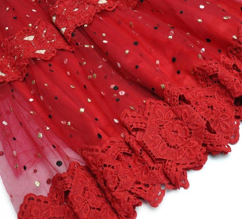 Vintage Červené Večerné Šaty Zo 40. Rokov