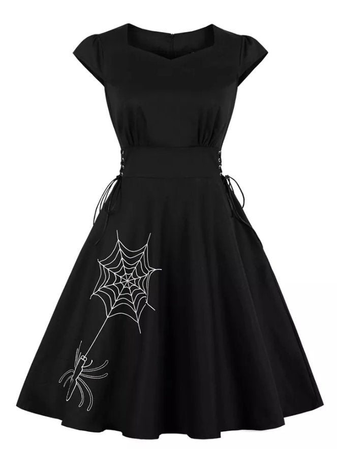 Vintage Béžové Šaty Spider