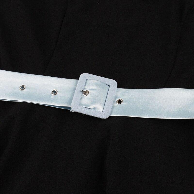 Čierne Vintage Jesenné Šaty