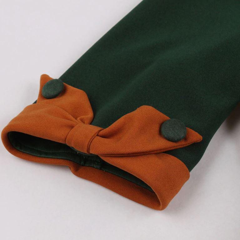 Vintage Jesenné Zelené Šaty