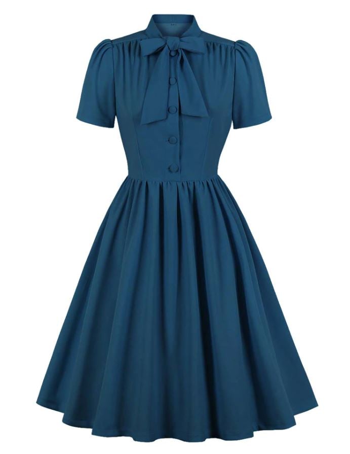 Preppy Vintage Šaty Modré