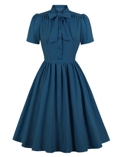 Preppy Vintage Šaty Modré