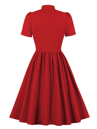 Preppy Červené Vintage Šaty