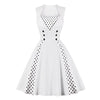 Vintage Biele Rockabilly Šaty