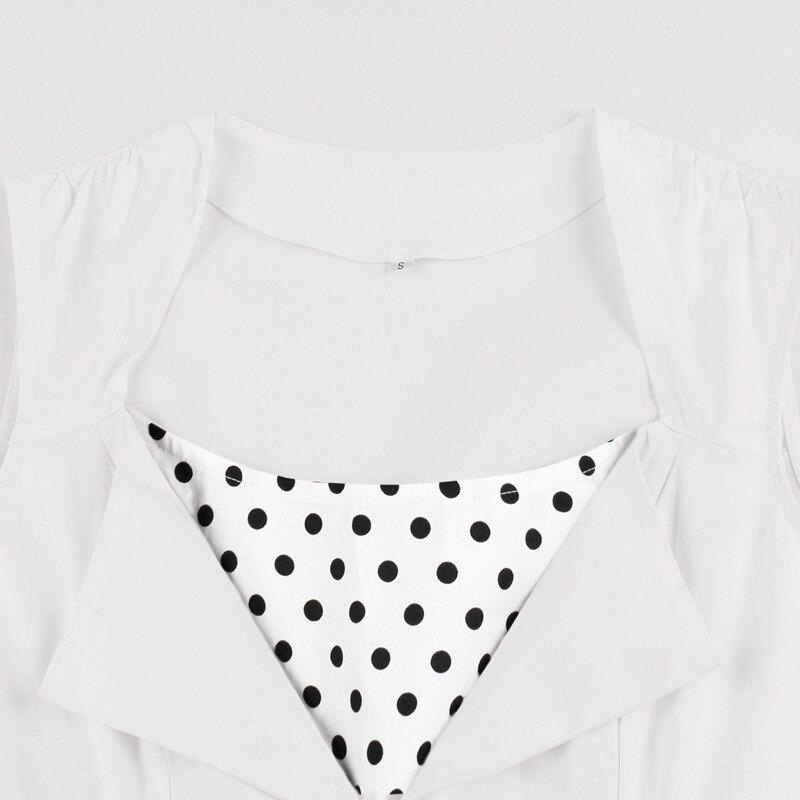 Vintage Biele Rockabilly Šaty