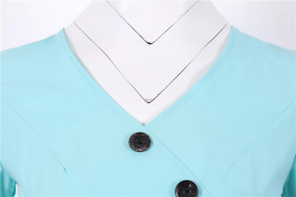 Vintage Šaty Gombíky Modré