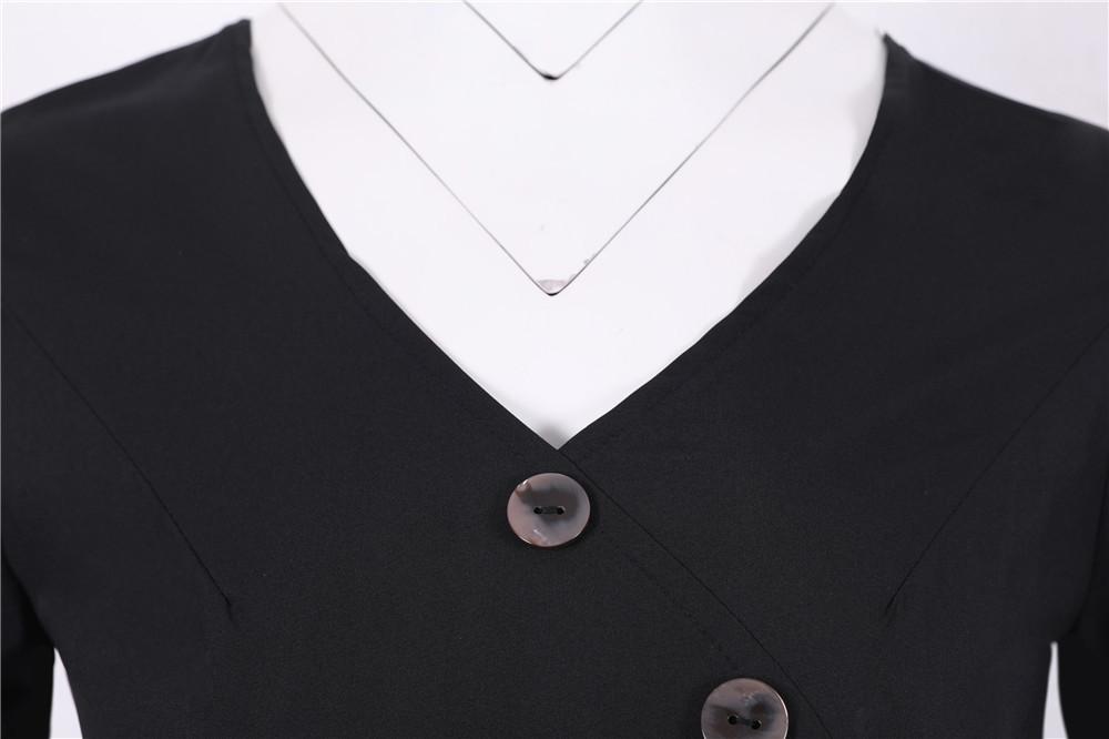 Vintage Šaty Gombíky Čierne