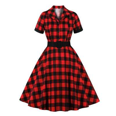 Košeľové Šaty Vintage Check