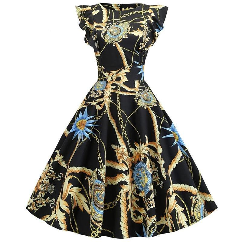 Vintage Elegantné Retro Efektné Šaty