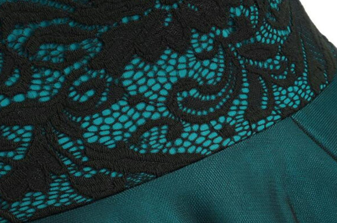 Vintage Zelené Čipkované Šaty Z 50. Rokov