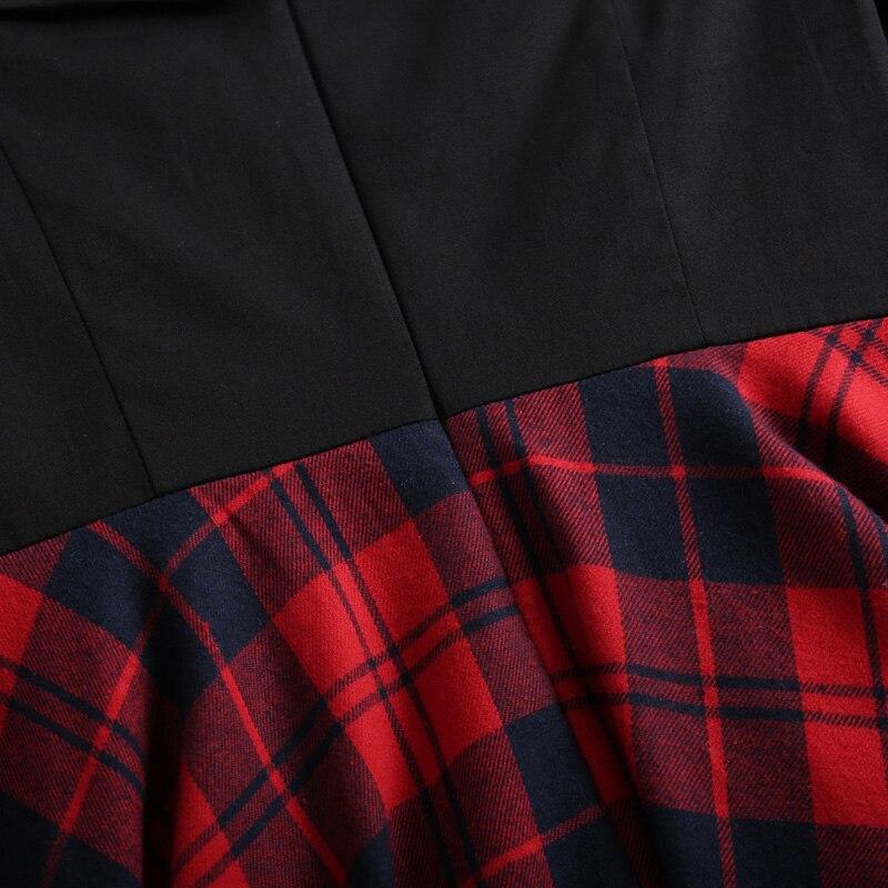 Vintage Tartanové Šaty Mimo Ramena