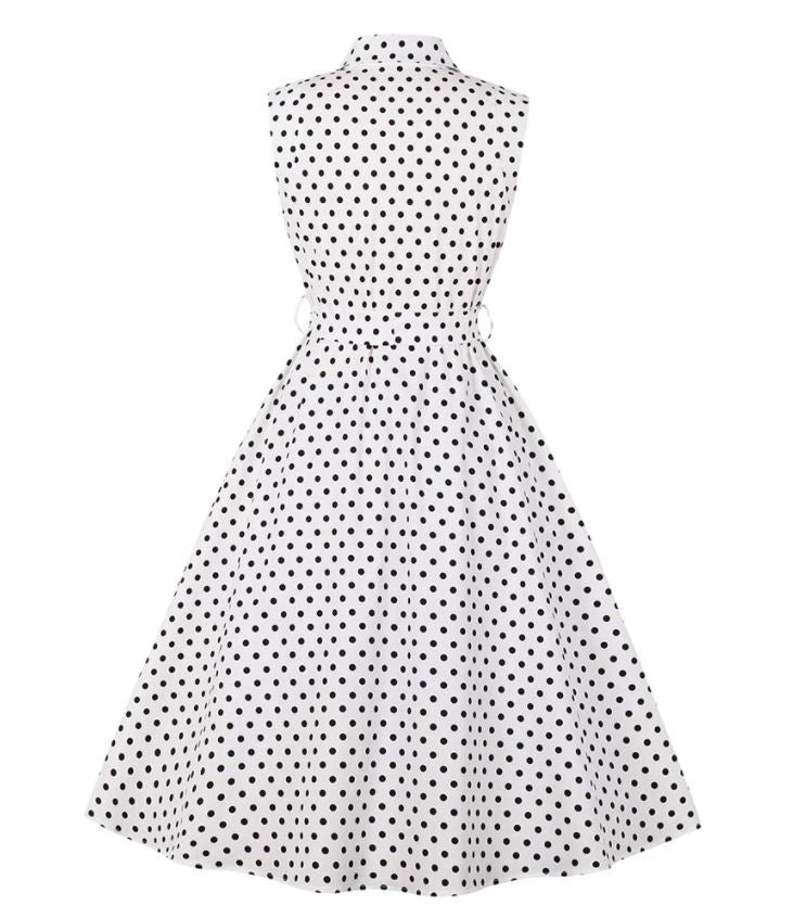 Vintage Čiernobiele Dámske Šaty