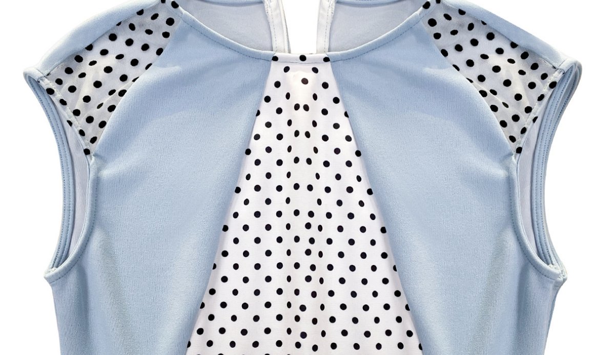 Dámske Vintage Šaty S Modrými Bodkami