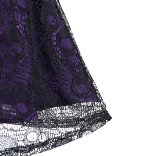 Vintage Gotické Fialové Šaty