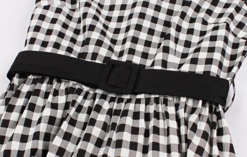 Šaty Gingham Check Zo 60. Rokov