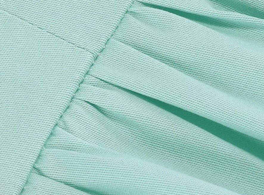 Vintage Tyrkysové Šaty S Vysokým Pásom