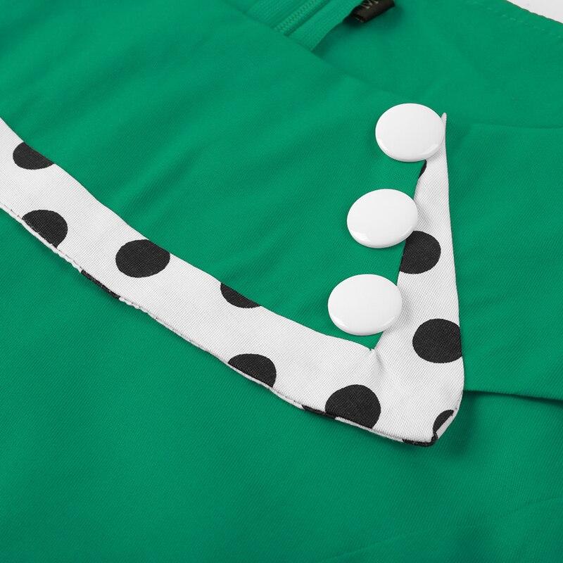 Vintage Zimné Zelené Šaty Veľkej Veľkosti