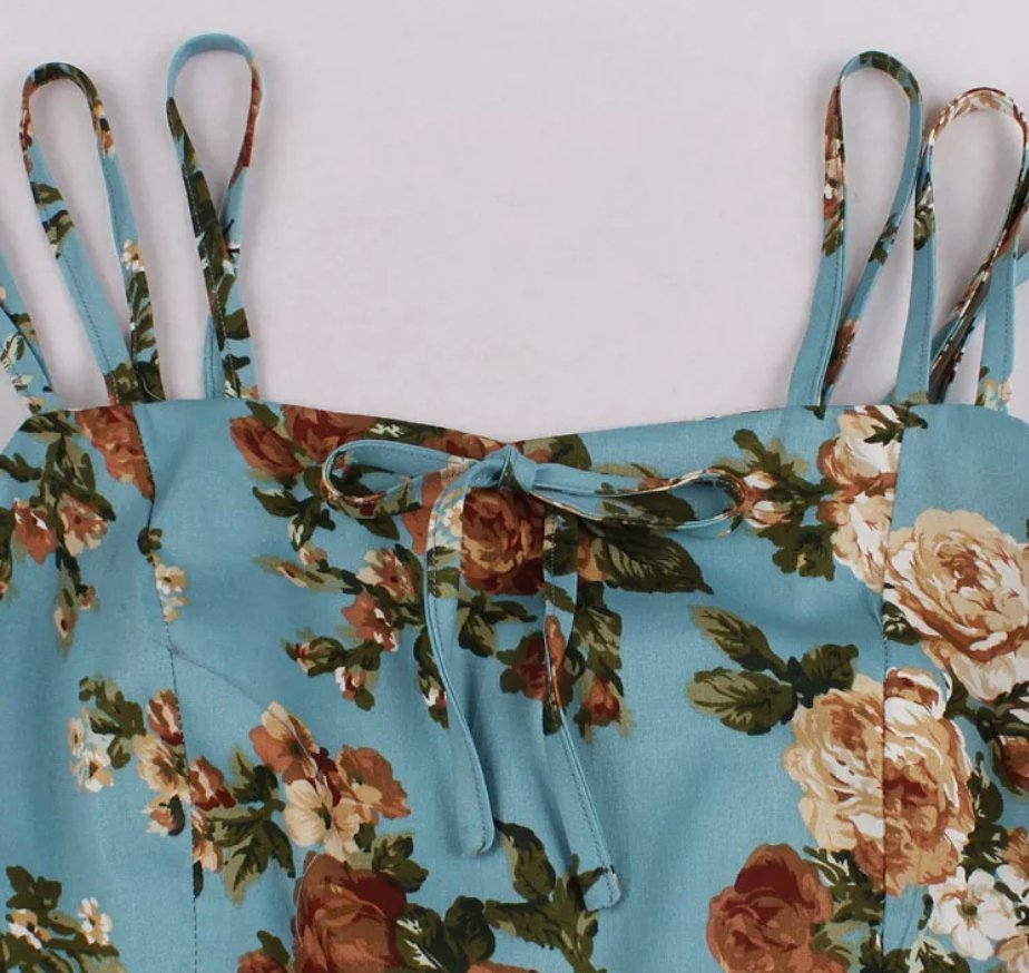 Vintage Veľké Prírodné Letné Šaty