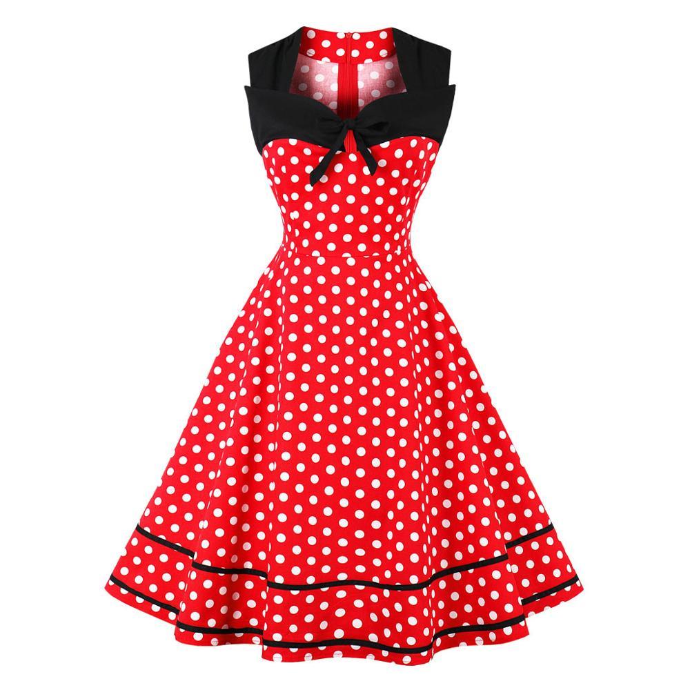 Červené Retro Šaty Vintage Plus Veľkosti