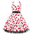 Vintage Veľké Rockabilly Šaty Cherry