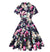 Vintage Šaty Rockabilly Flowers Plus Veľkosti