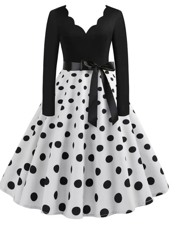 Vintage Veľké Rockabilly Šaty Čierne