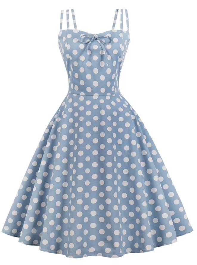 Vintage Sexi Modré Šaty Nadmernej Veľkosti