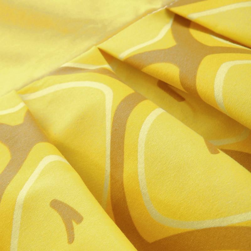 Vintage Žlté Skladané Šaty