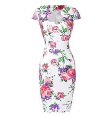 Vintage Biele Denné Šaty