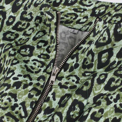 Vintage Zelené Leopardie Šaty