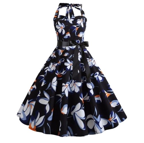 Vintage Ohlávkové Šaty