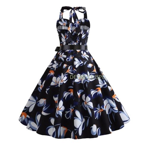 Vintage Ohlávkové Šaty