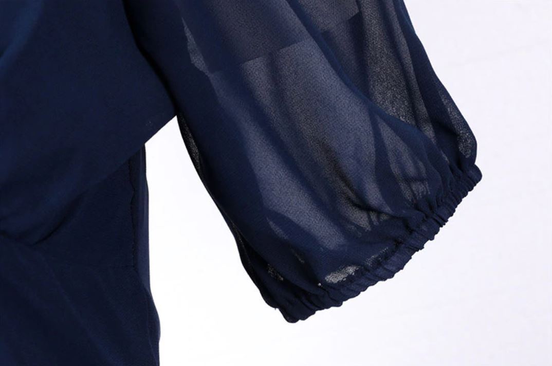 Vintage Dlhé Modré Šaty Z 50. Rokov