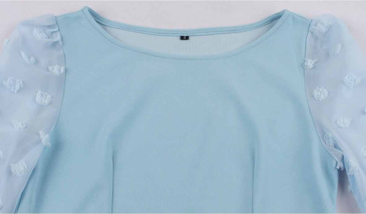 Vintage Dlhé Boho Šaty Modré