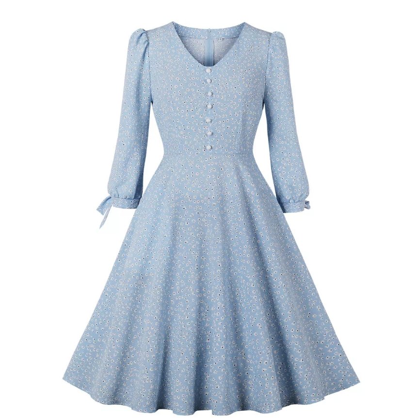 Vintage Dlhé Šaty Boho Flowers