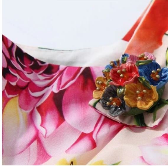 Vintage Zamilované Kvetinové Šaty