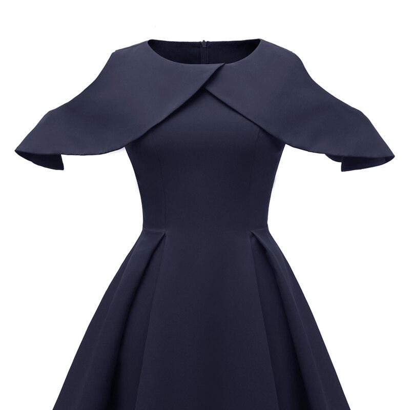 Vintage Námornícke Šaty S Volánovým Golierom