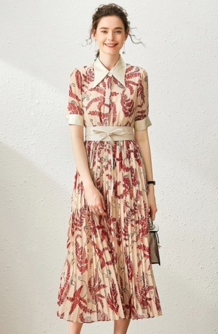 Ružové Moderné Vintage Šaty