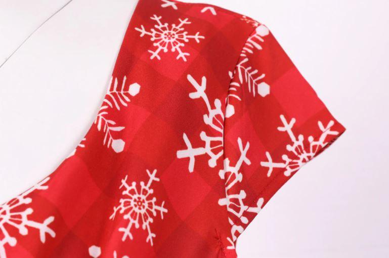 Vintage Vianočné Šaty Extra Veľkosti Červené