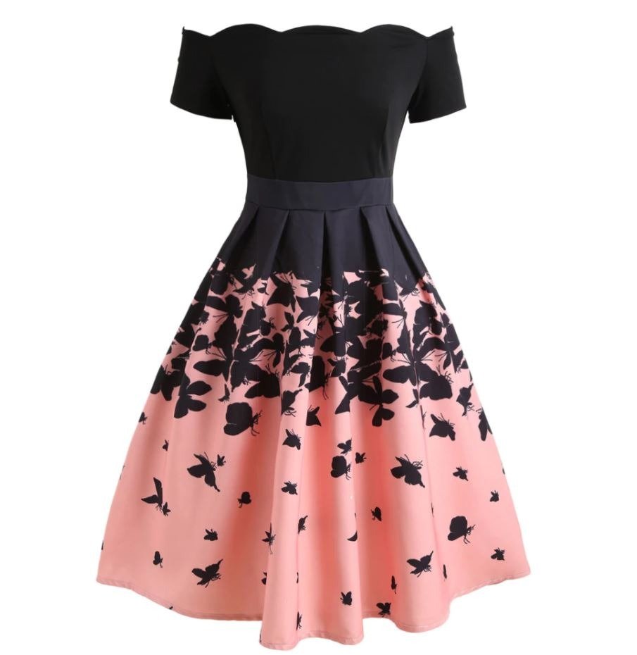 Vintage Butterflies Šaty