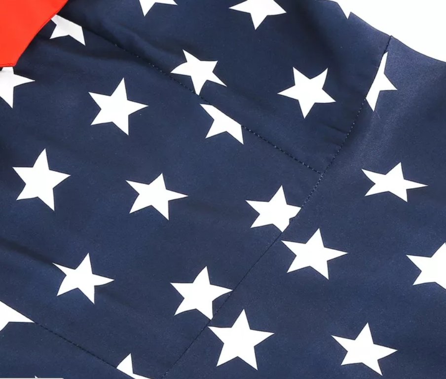 Vintage Pin Up Šaty S Potlačou Usa