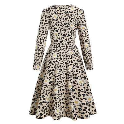 Vintage Pin Up Leopard Šaty