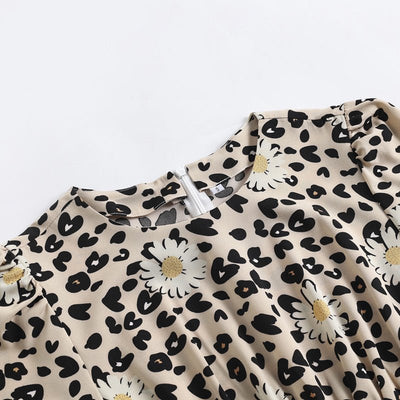 Vintage Pin Up Leopard Šaty