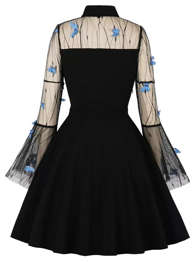 Vintage Pin Up Butterflies Šaty
