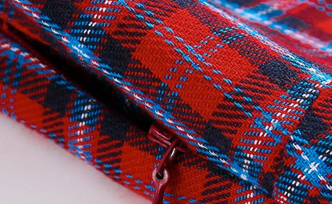 Vintage Červené Kockované Šaty