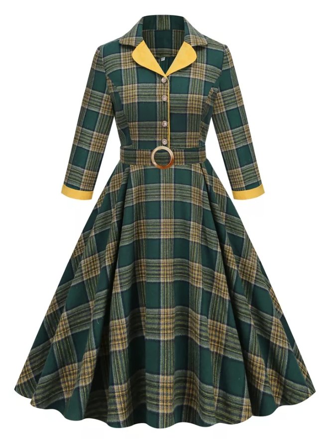 Vintage Skladané Šaty