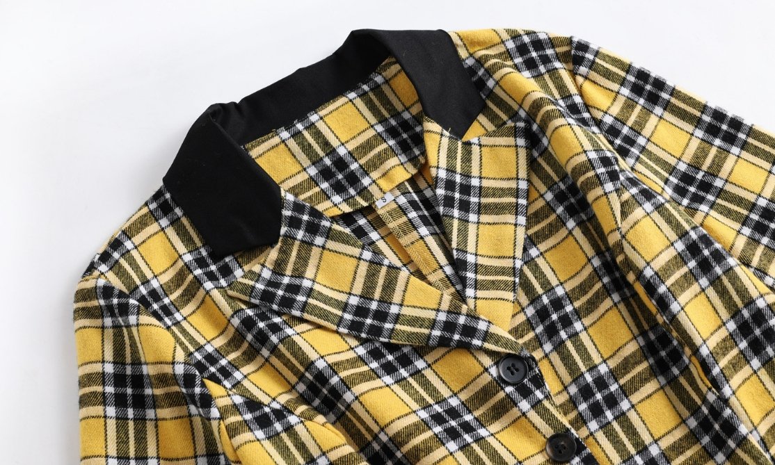 Vintage Žlté A Čierne Pruhované Šaty